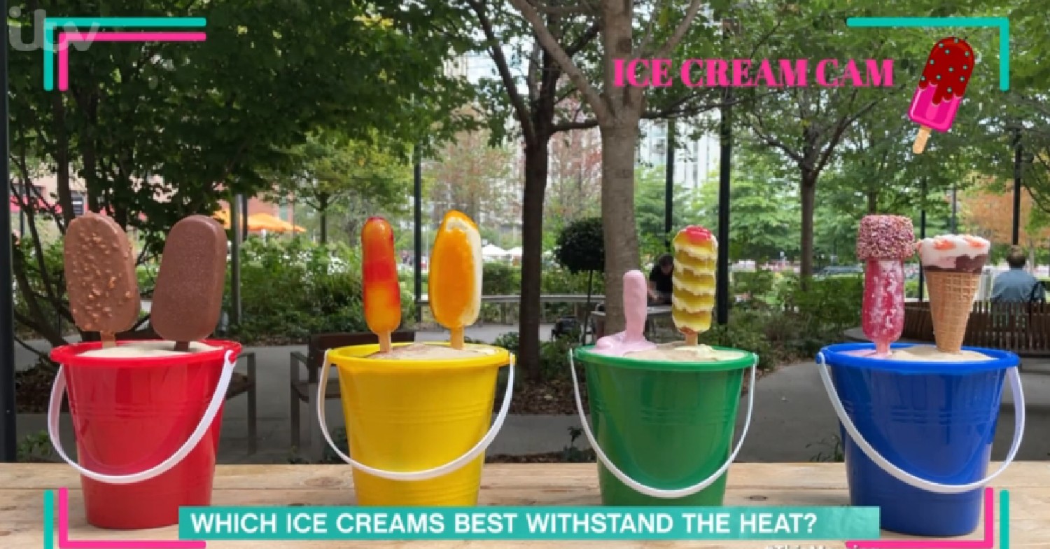 Ice lollies melting on This Morning today