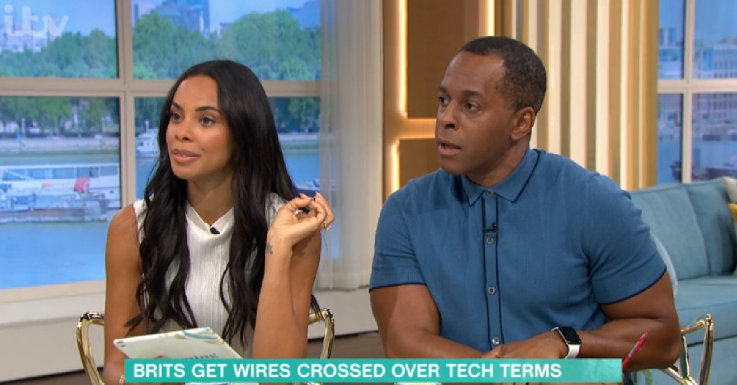 Rochelle Humes and Andi Peters hosting This Morning today