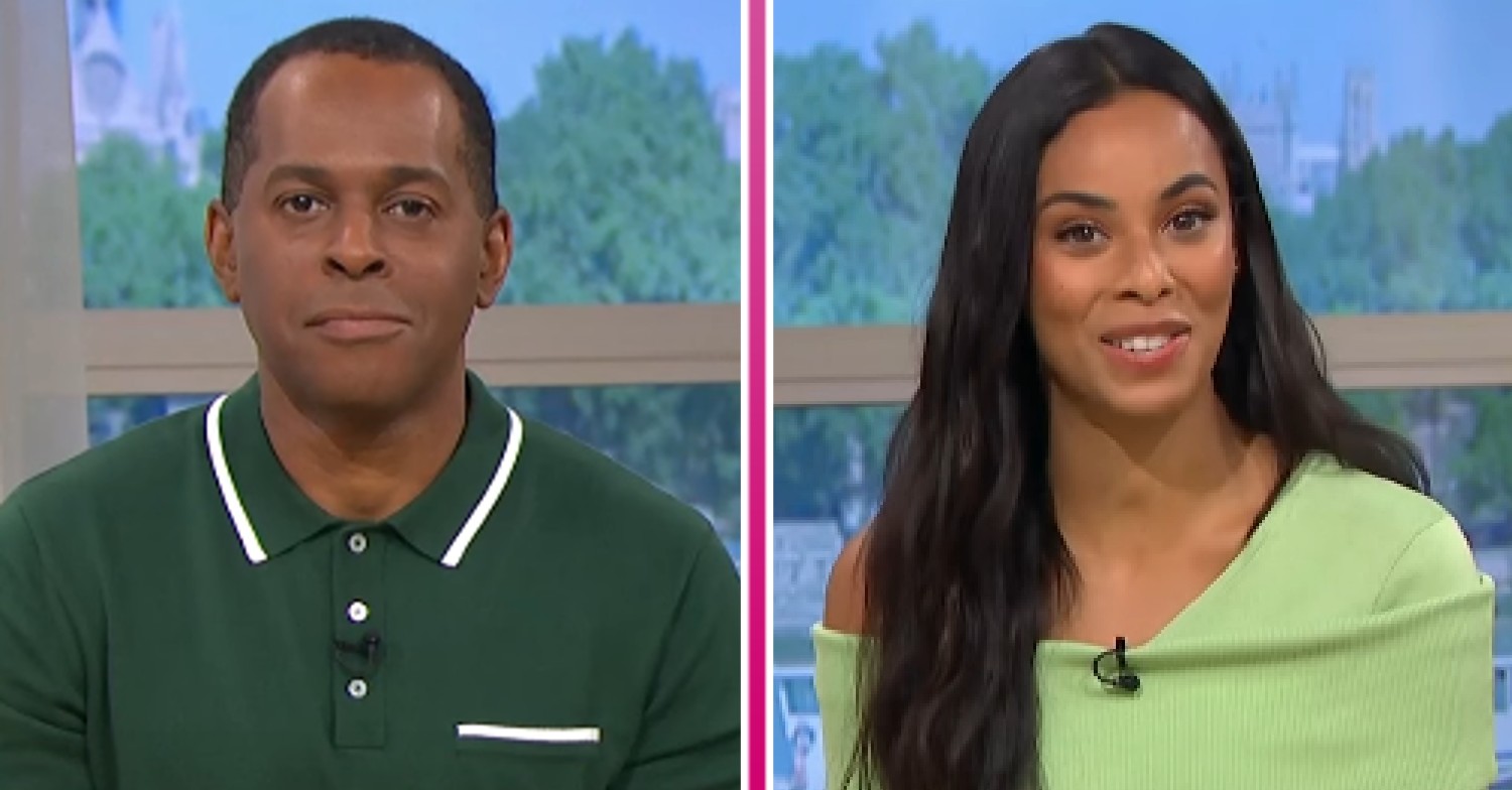 Andi and Rochelle smirking on This Morning today