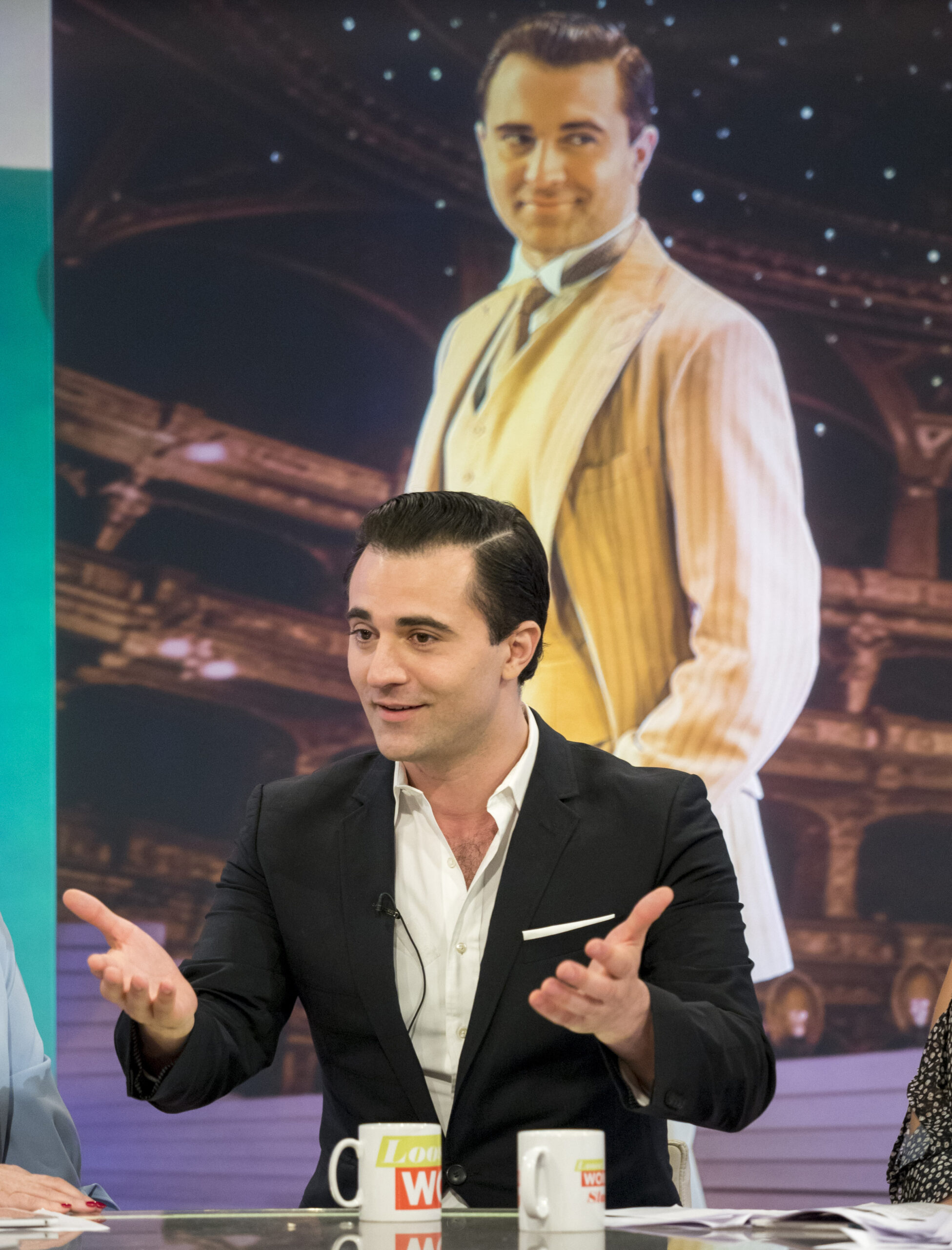 Darius Danesh gesticulating on Loose Women