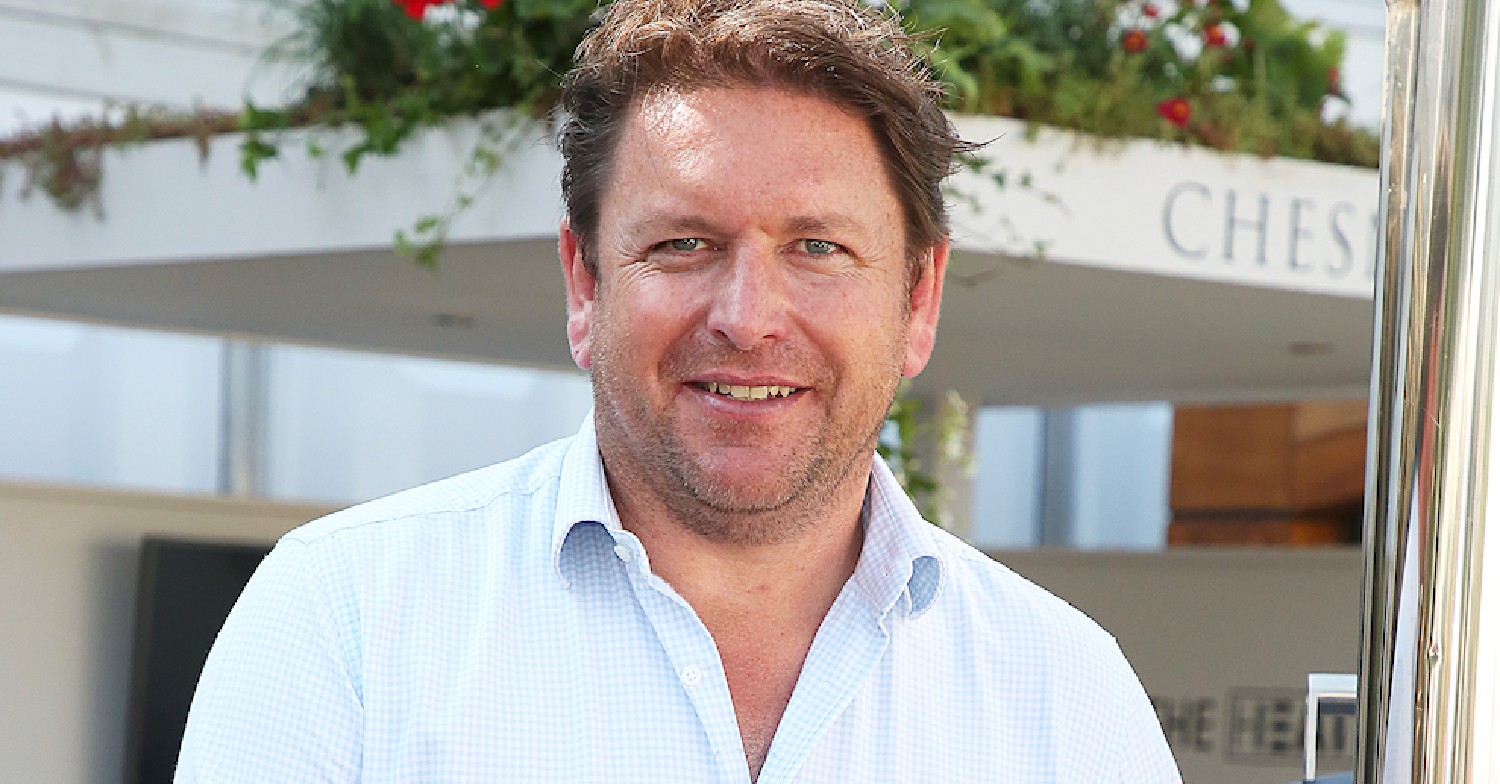James Martin smiling while outside