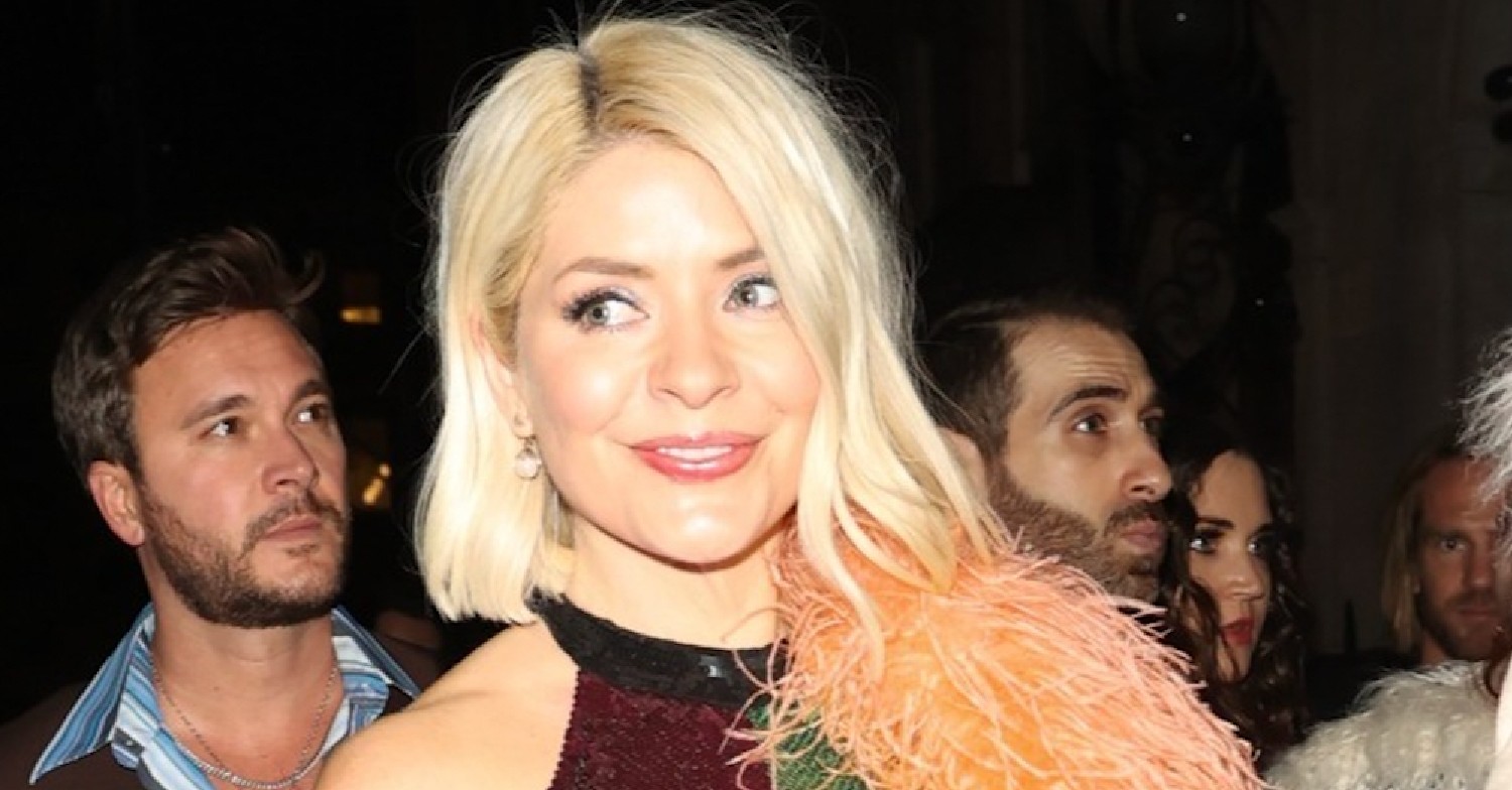 Holly Willoughby close up of her smiling and looking off camera