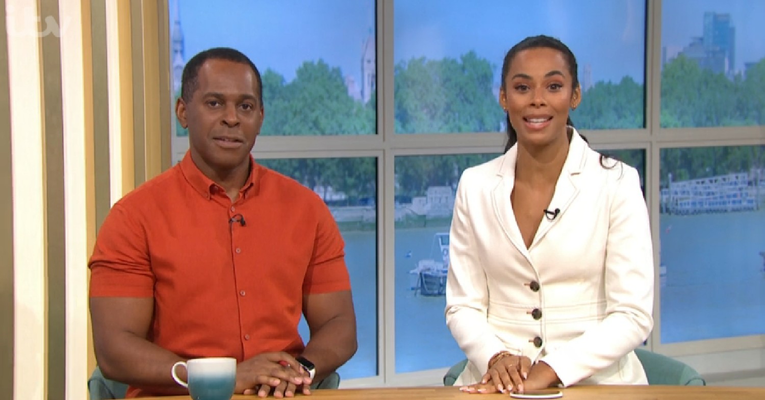 Andi Peters and Rochelle Humes hosting This Morning today