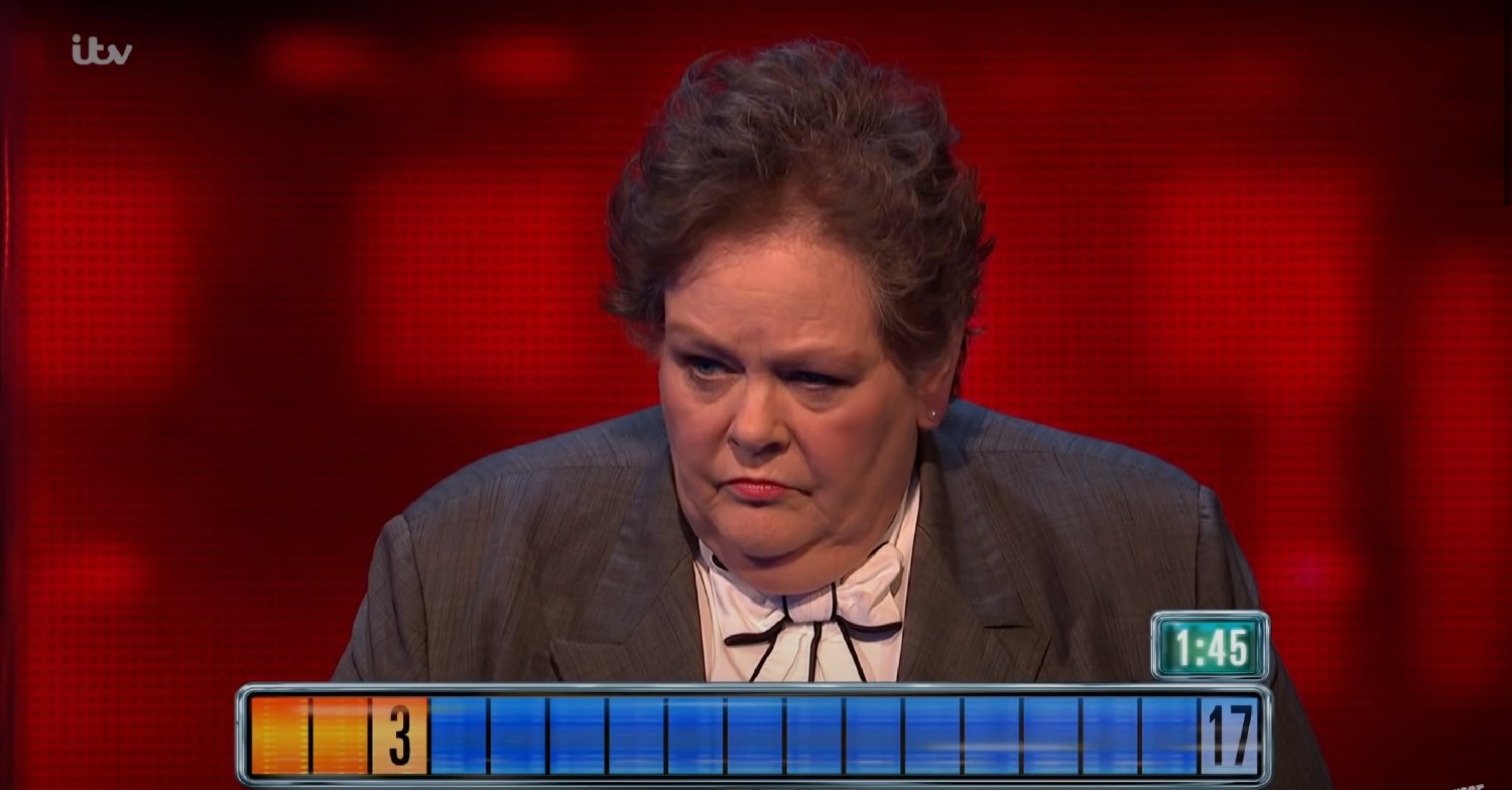 Anne Hegerty looks stern on The Chase 