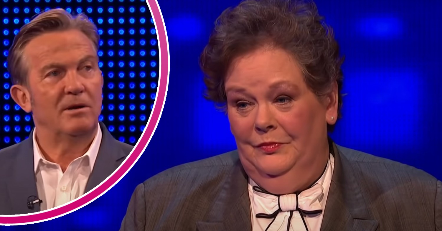 Bradley Walsh looking surprised and Anne Hegerty on The Chase
