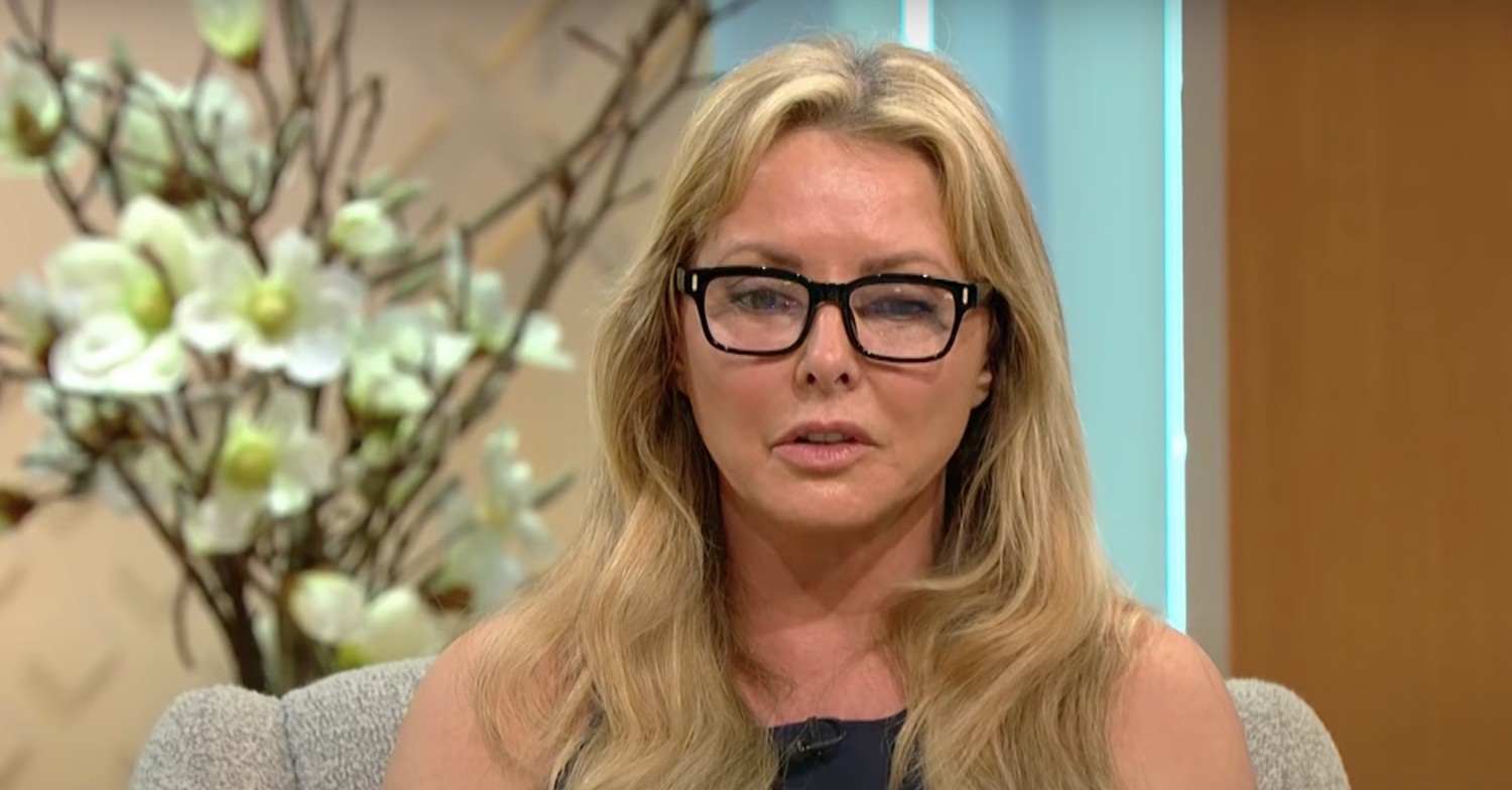 Carol Vorderman wearing glasses on Lorraine 