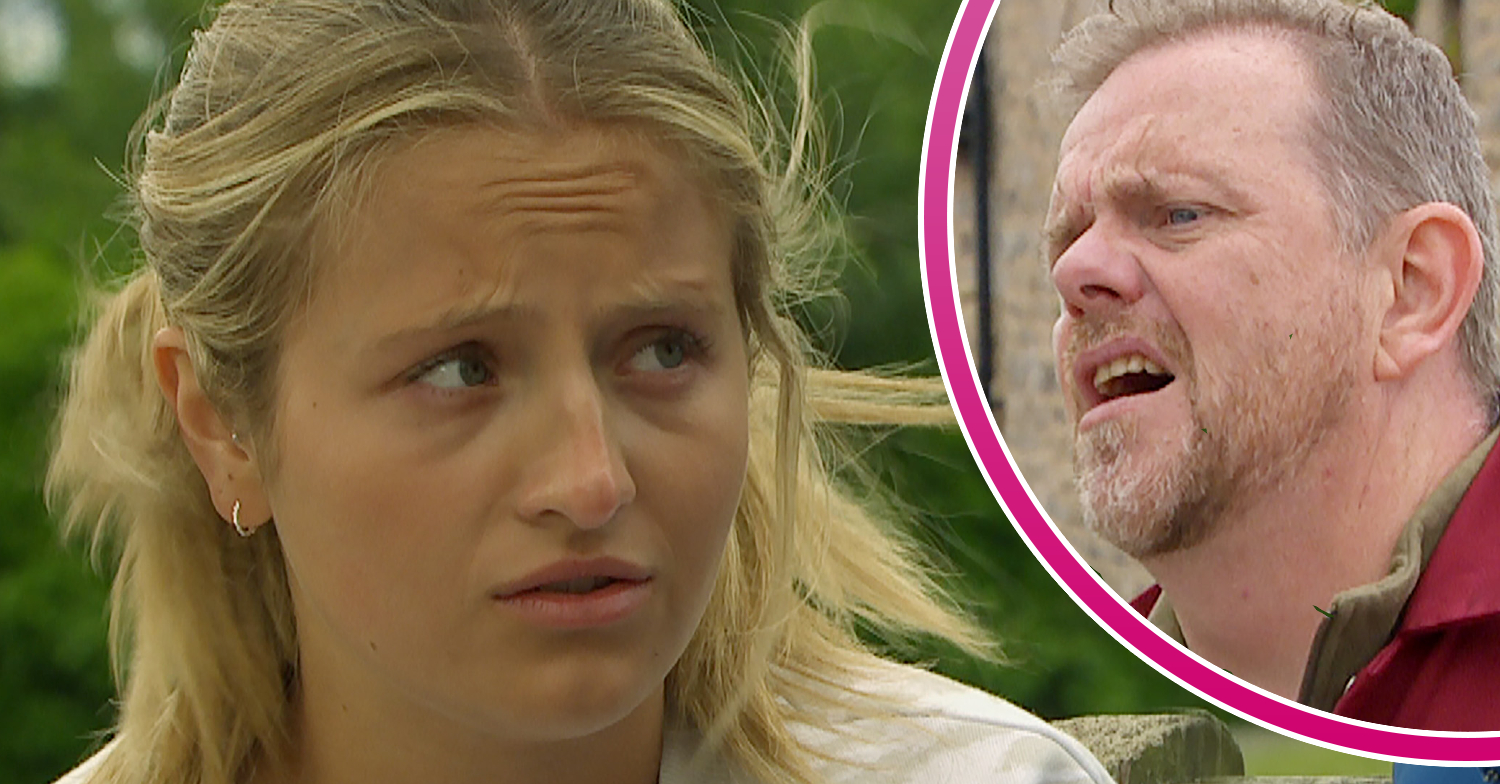 Emmerdale Amelia and Dan miserable