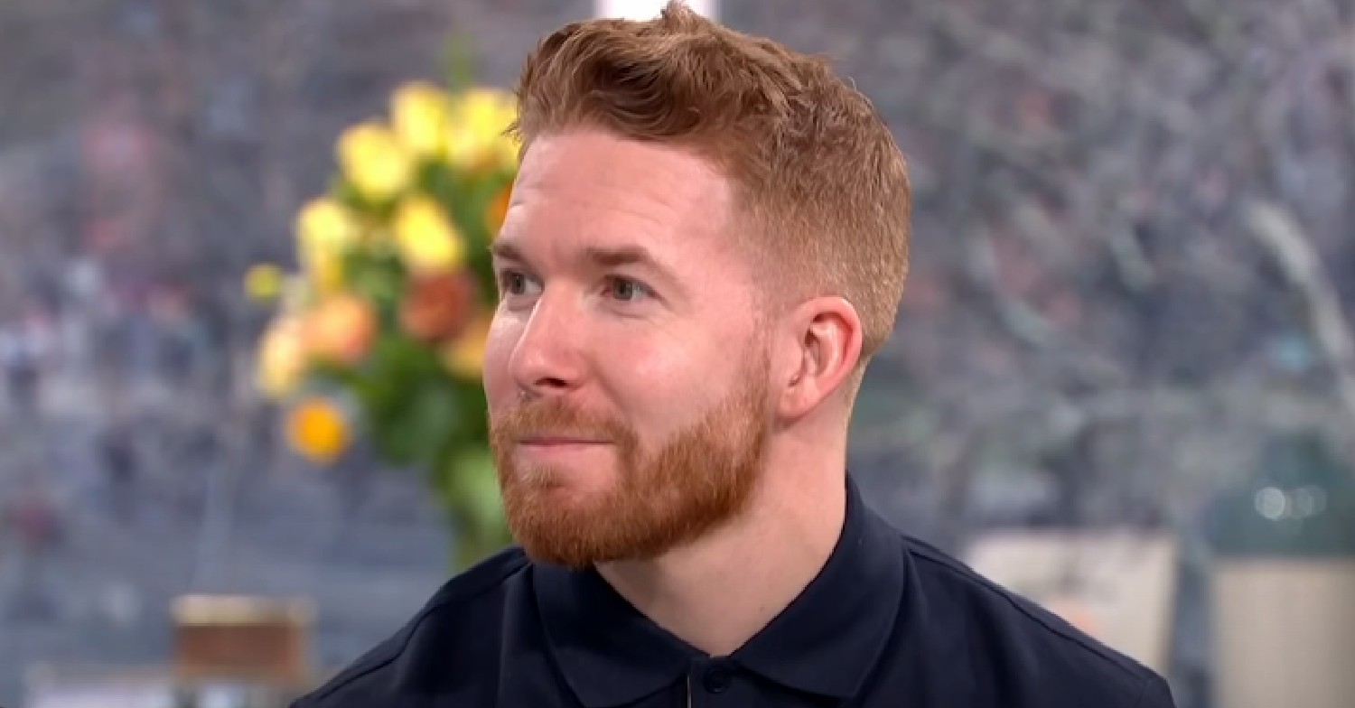 Strictly star Neil Jones bites his lip on This Morning