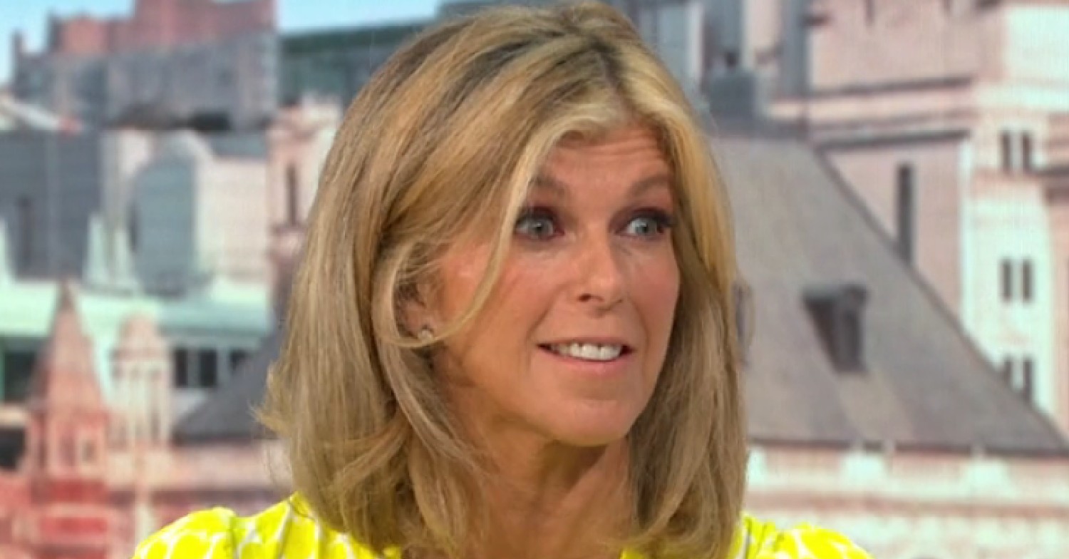 Kate Garraway smiling on GMB today