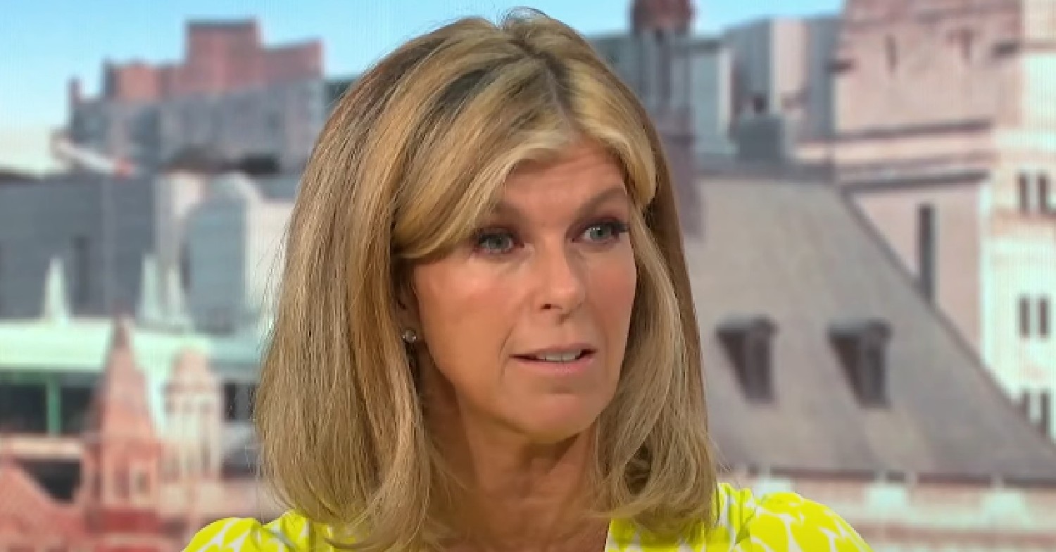 Kate Garraway looks serious on GMB today