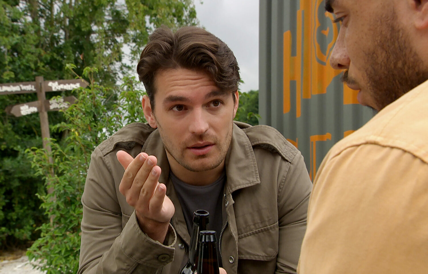 Emmerdale Mack talking to Nate 