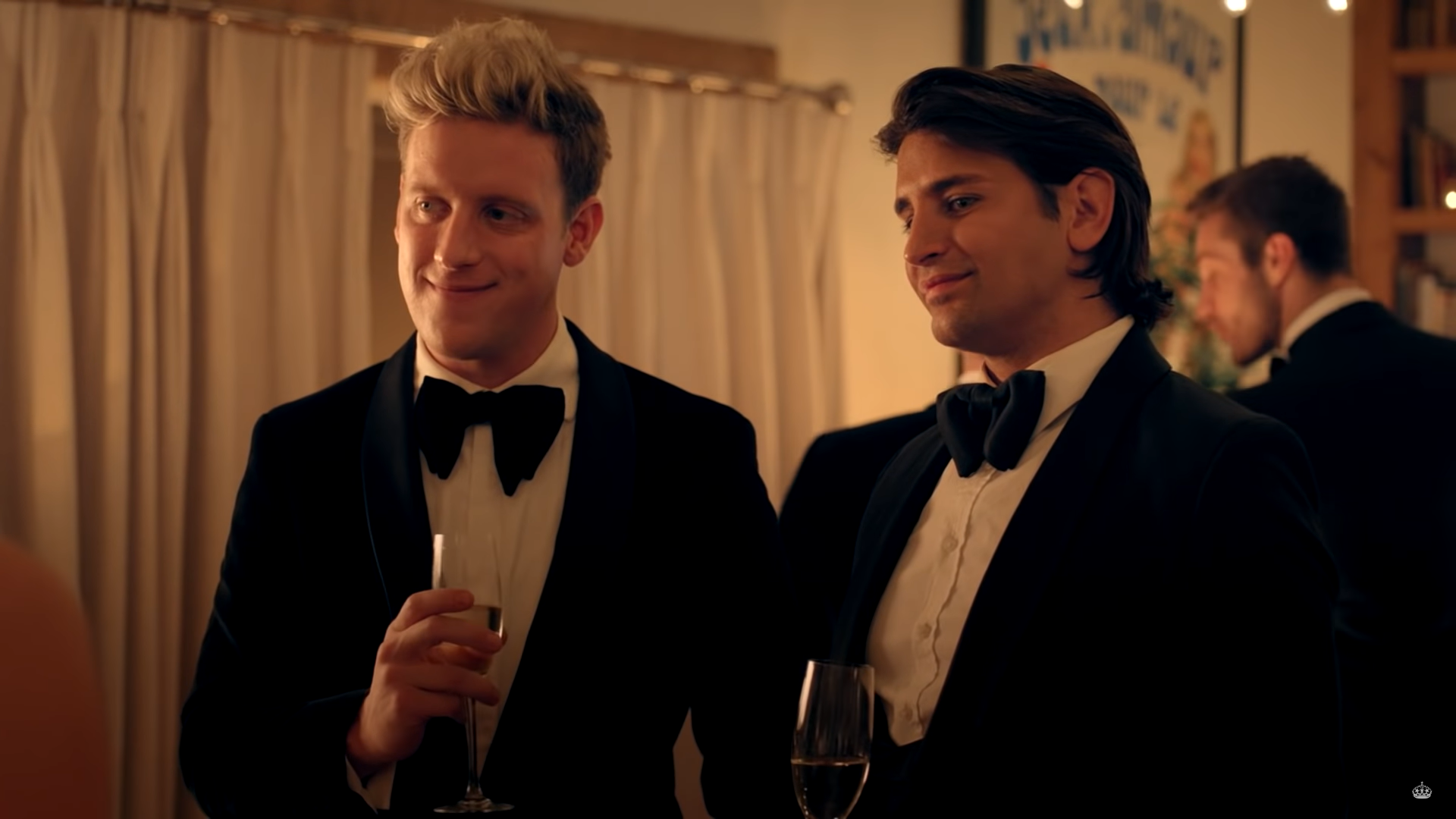 Gareth Locke (left) and Ollie (Locke) right on Made in Chelsea