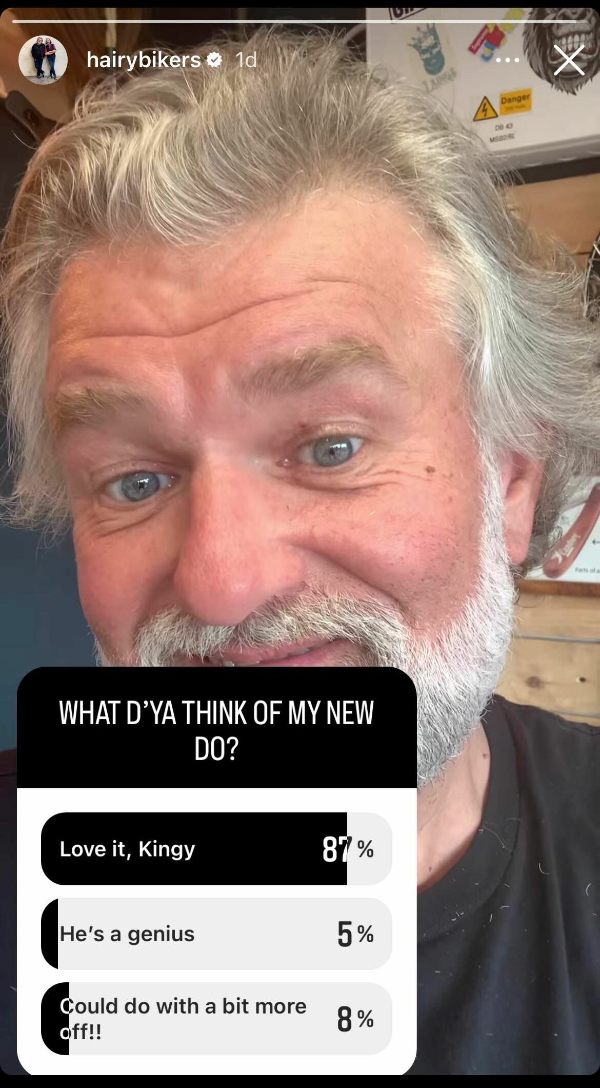 Hairy Bikers star Si King shows off new hair on Instagram