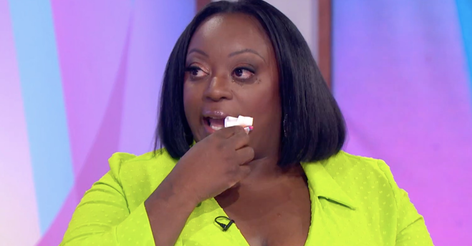 Judi Love wipes away tears on Loose Women