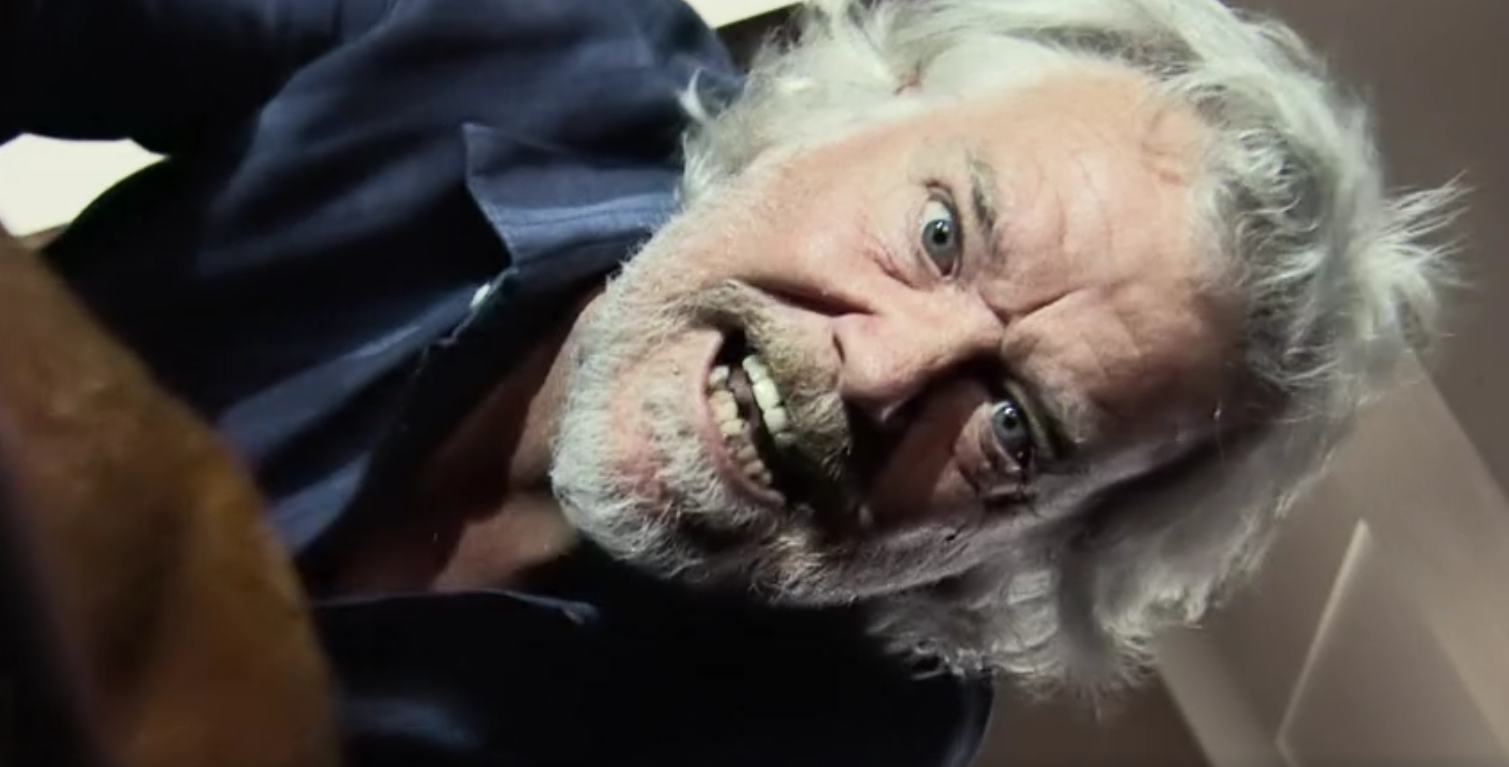 Coronation Street Stu spookily leans over Yasmeen with plate