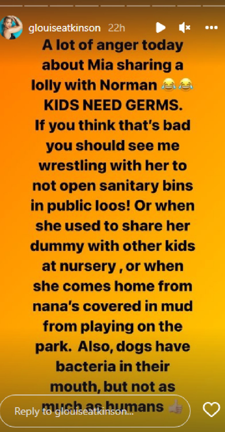 Gemma Atkinson hitting back at trolls on Instagram Stories