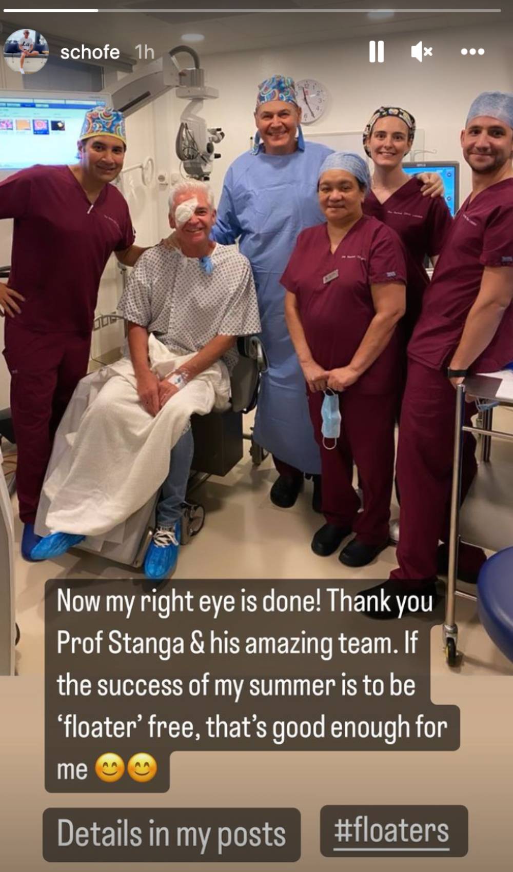 Phillip Schofield shares his news on Instagram