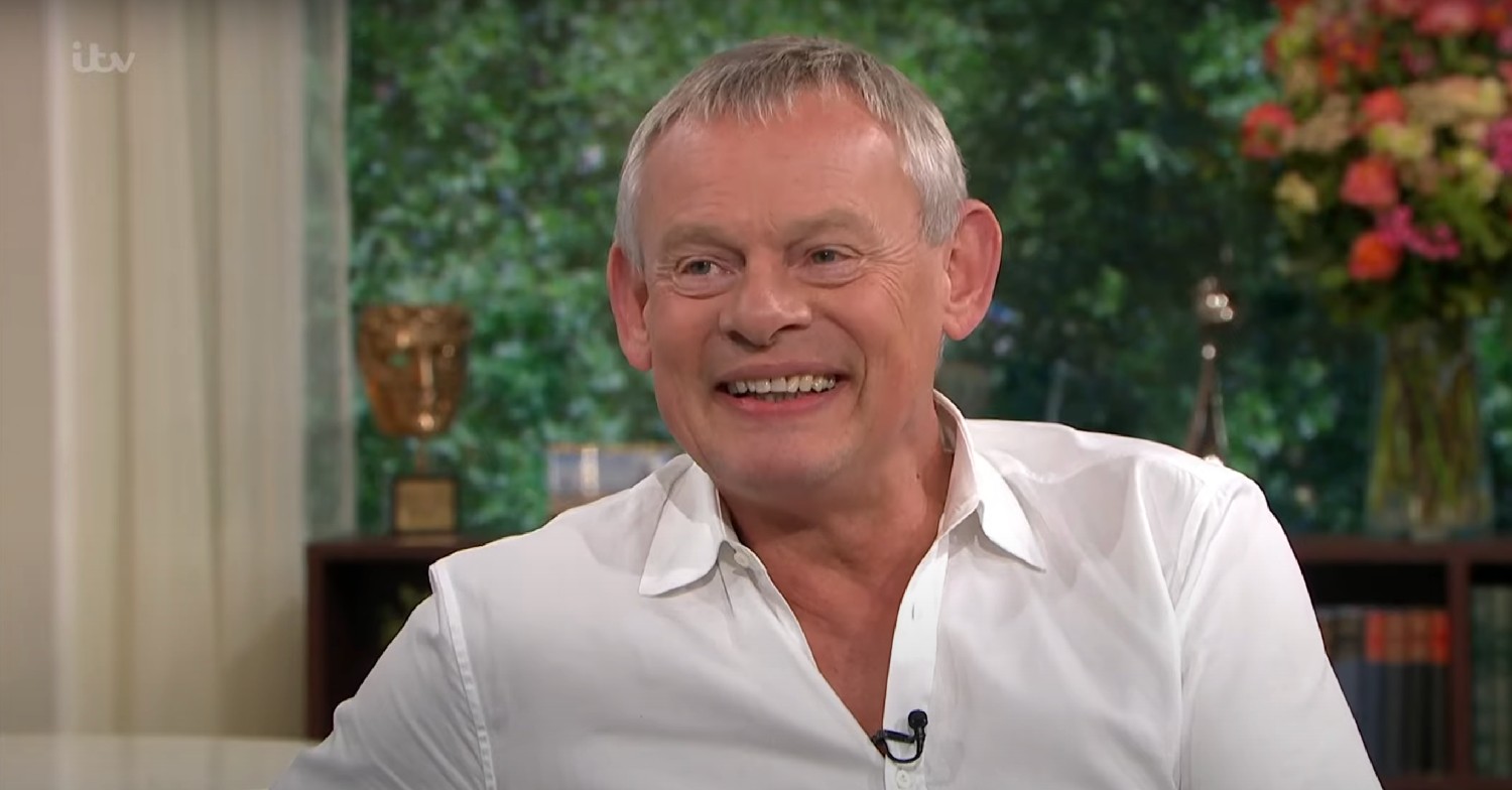 Martin Clunes smiling on This Morning 