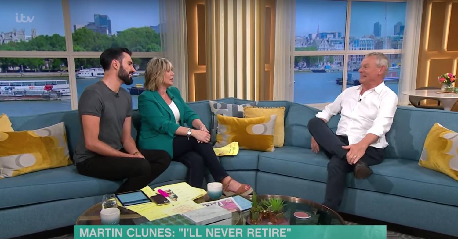 Martin Clunes joined Rylan and Ruth Langsford on This Morning today