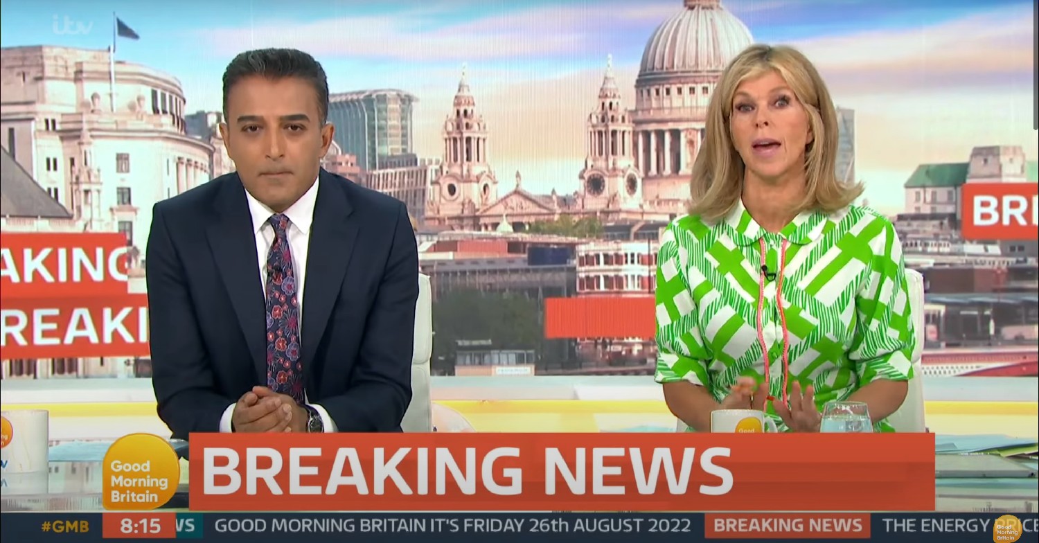 Adil Ray and Kate Garraway on GMB today 