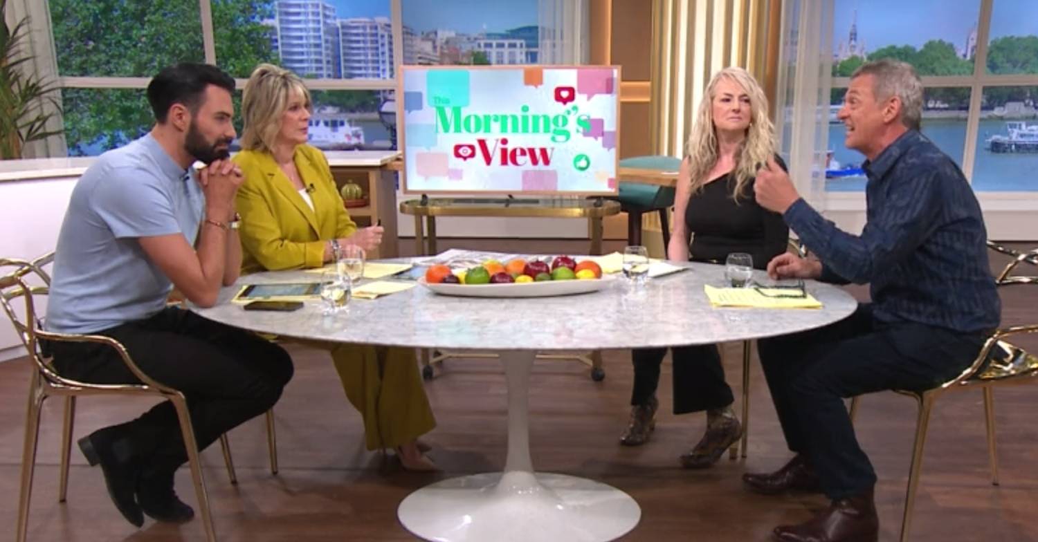 Rylan, Ruth Langsford and guest listen to Matthew Wright on This Morning