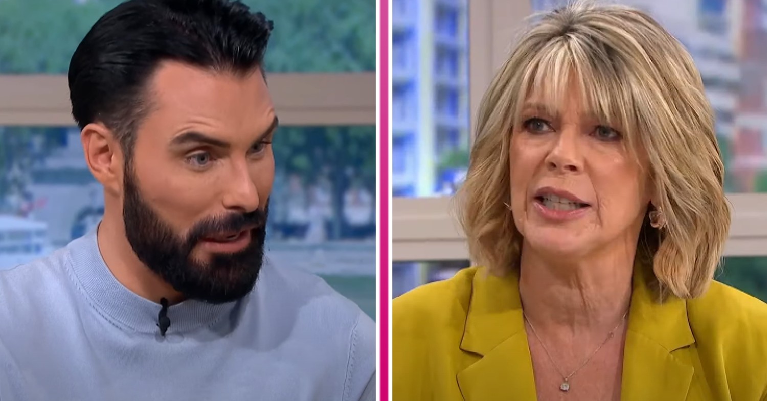 Rylan Clark and Ruth Langsford on This Morning today