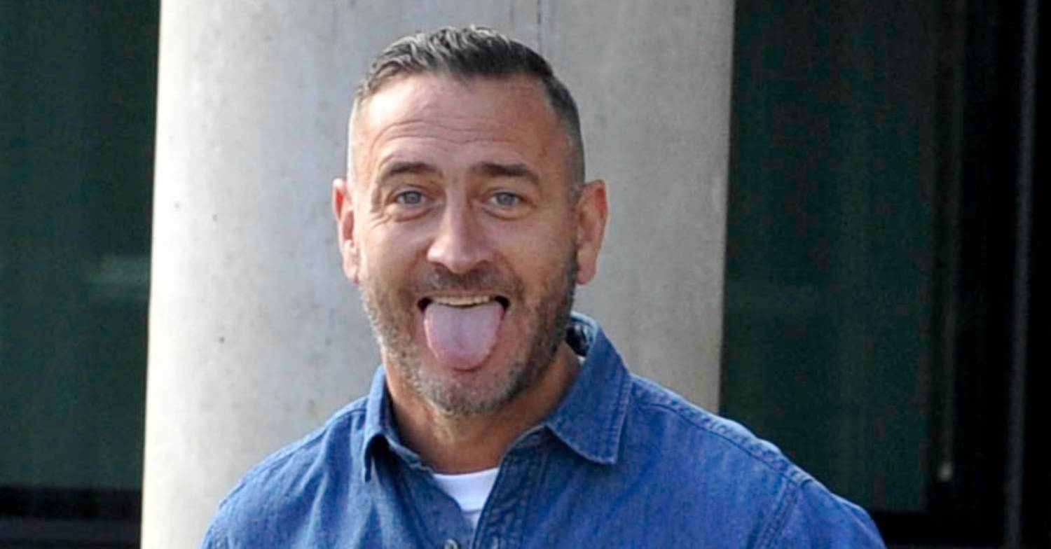 Strictly star Will Mellor sticks his tongue out