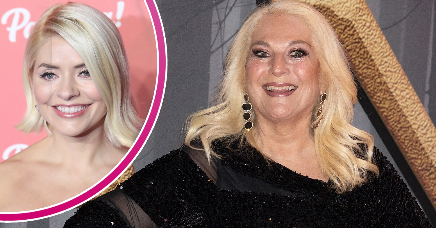 Holly Willoughby smiling at ITV Palooza and Radio 2 star Vanessa Feltz smiling at film premiere
