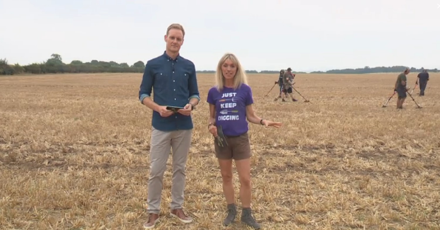 Dan Walker and Michaela Strachan on Channel 5 show Digging For Treasure
