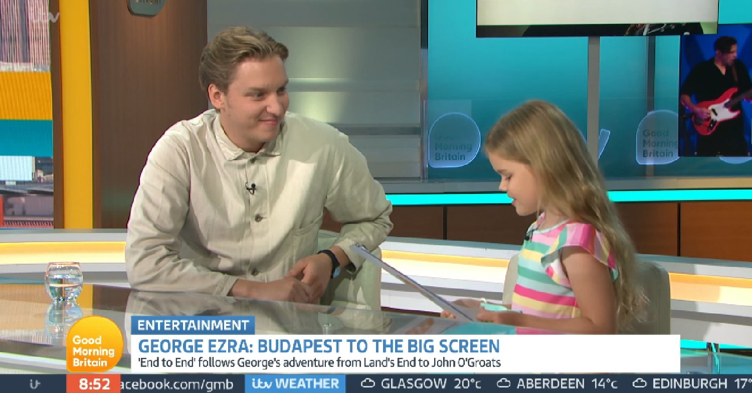 Charlotte Hawkins daughter interviewing George Ezra on GMB today