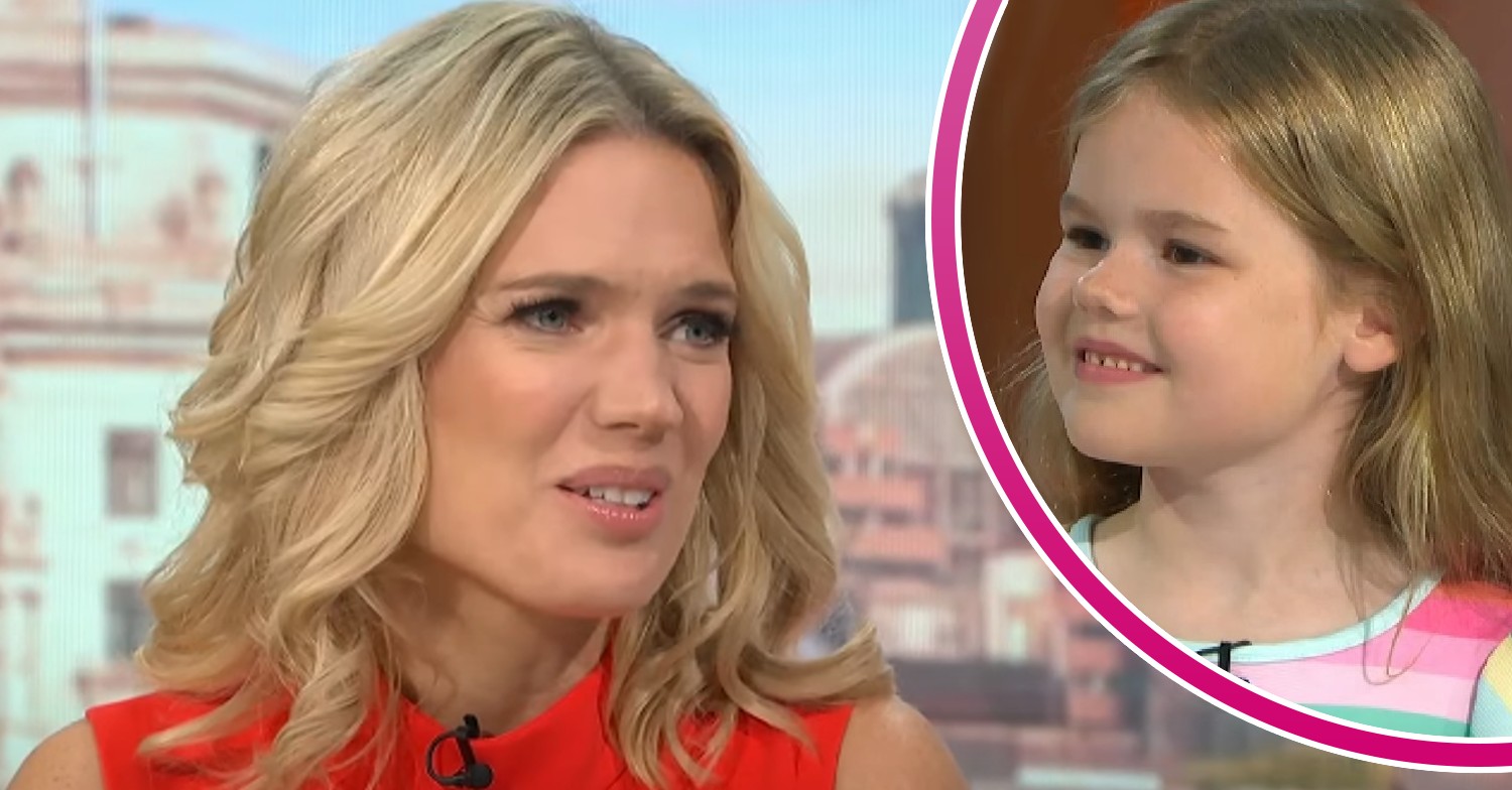 Charlotte Hawkins and her daughter on GMB today
