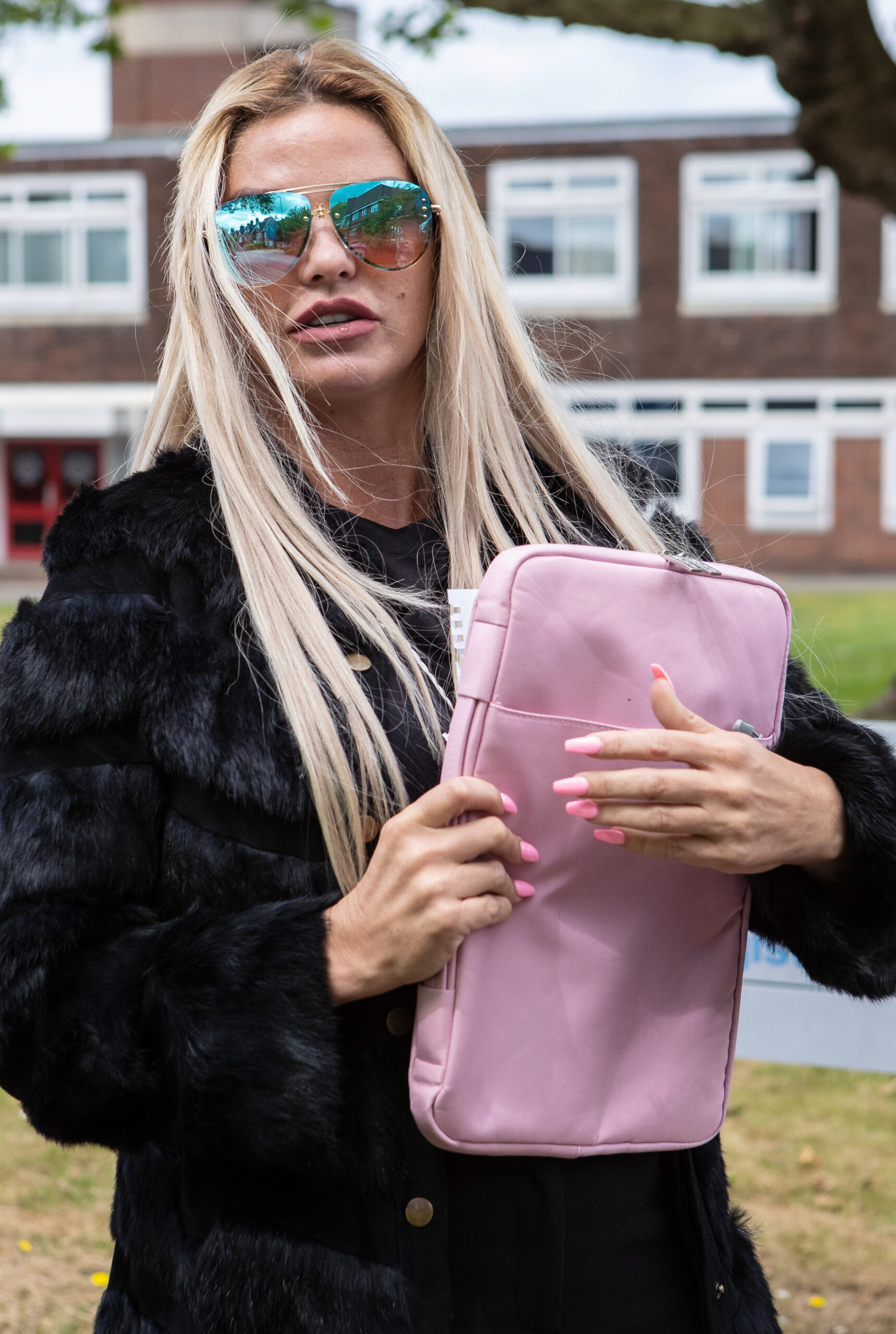 Katie Price outside Horsham Court