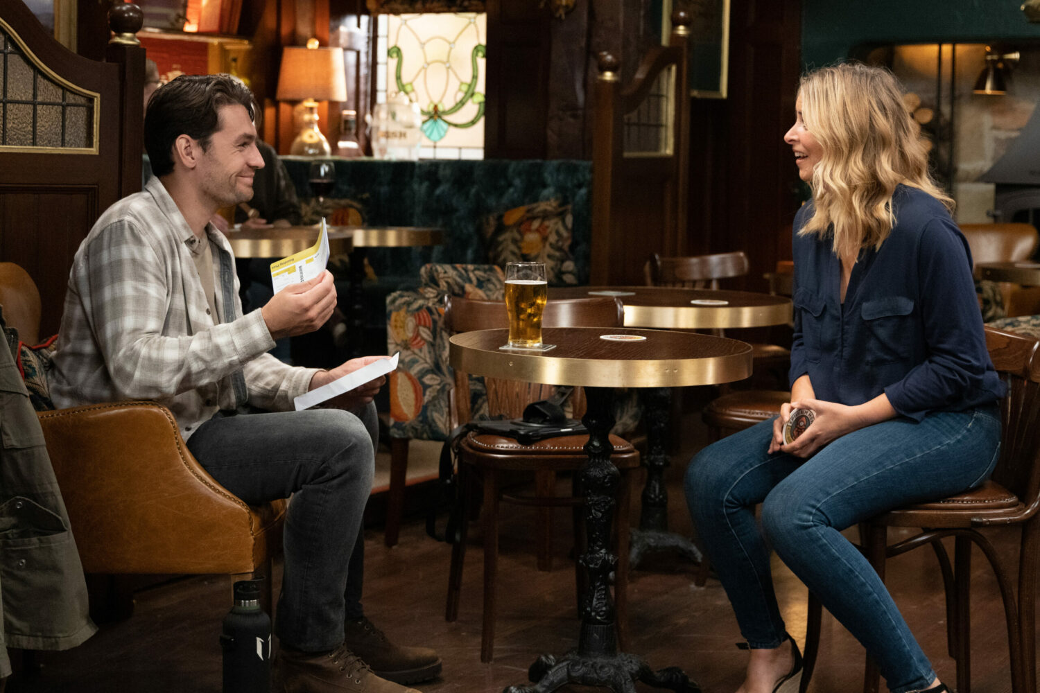 Emmerdale Charity and Mack in The Woolpack