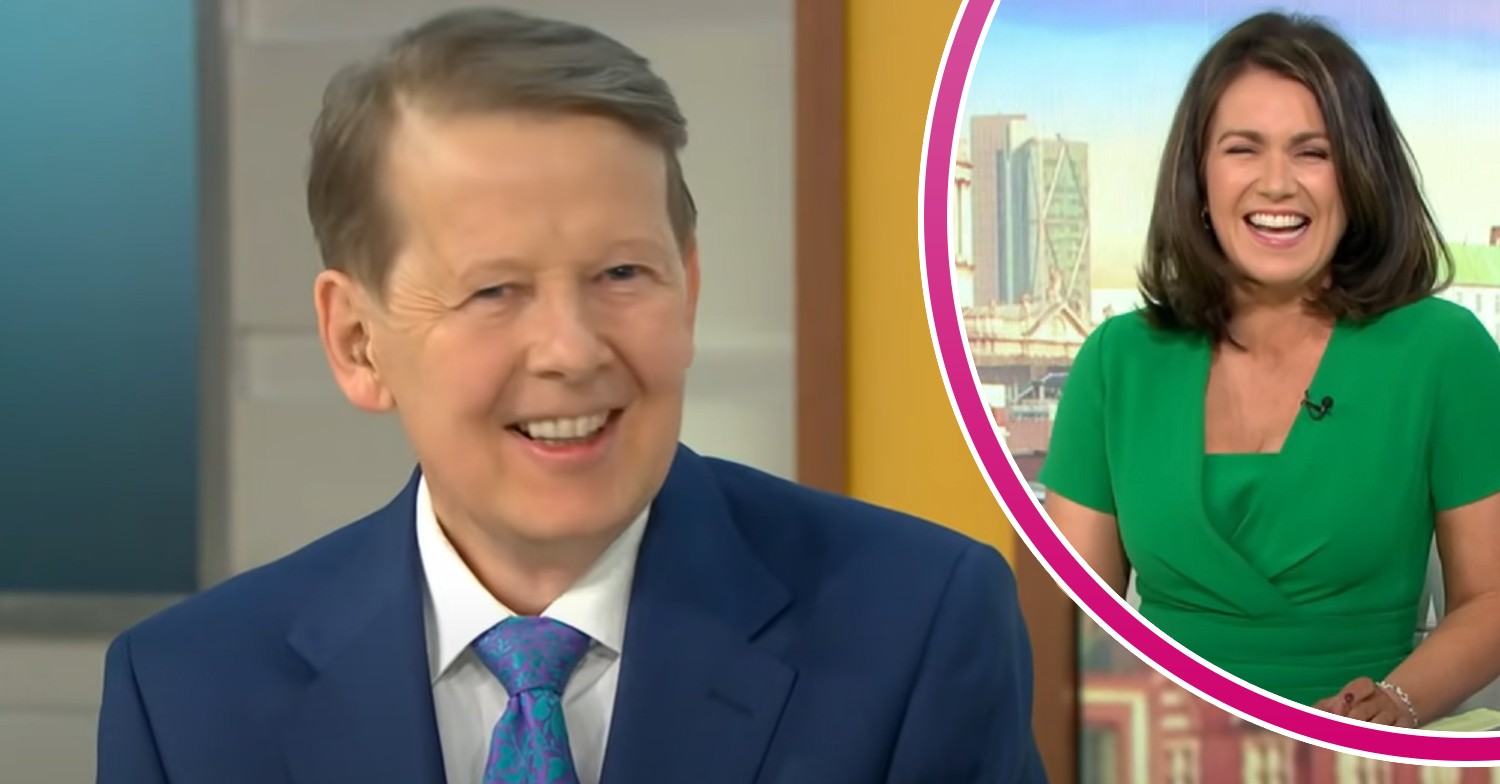 BBC star Bill Turnbull smiling and Susanna Reid on GMB