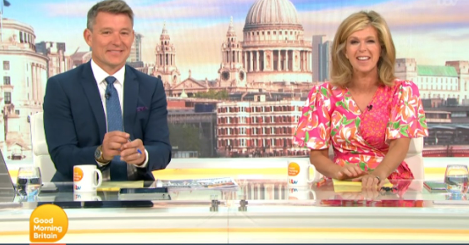 Ben Shephard and Kate Garraway smiling on GMB today