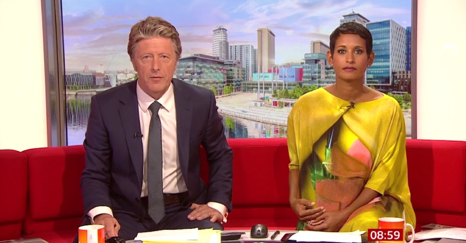 Charlie Stayt and Naga Munchetty on BBC Breakfast today