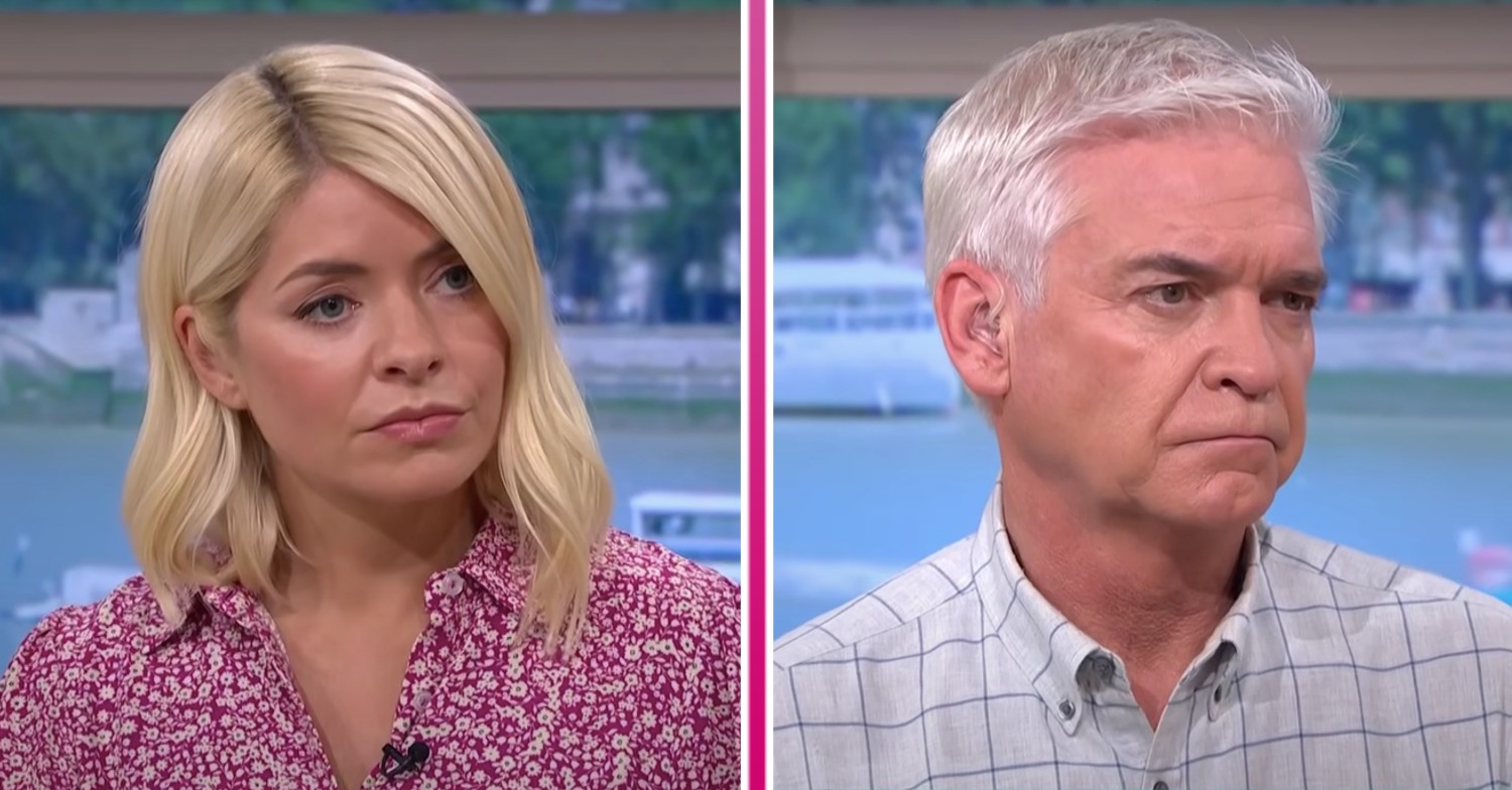 Holly and Phil frowning on This Morning on ITV
