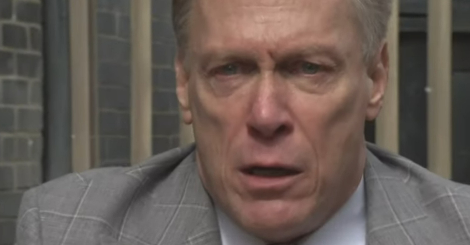 Coronation Street Stephen looking furious