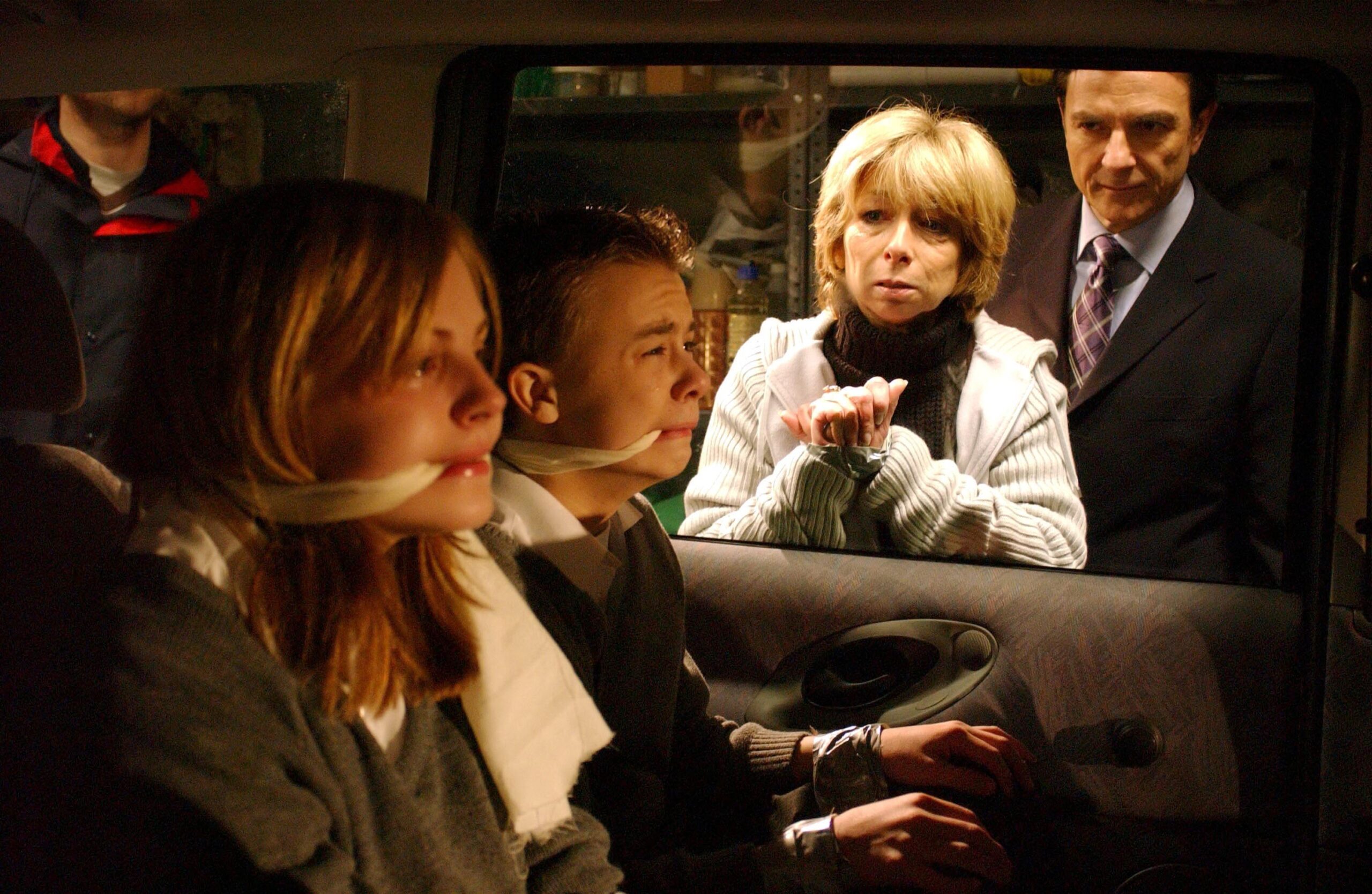 Gail Platt looks in horror at her children kidnapped by Richard Hillman
