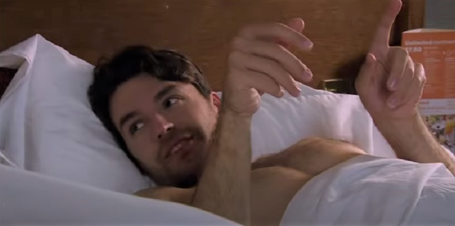 Emmerdale Mack in bed