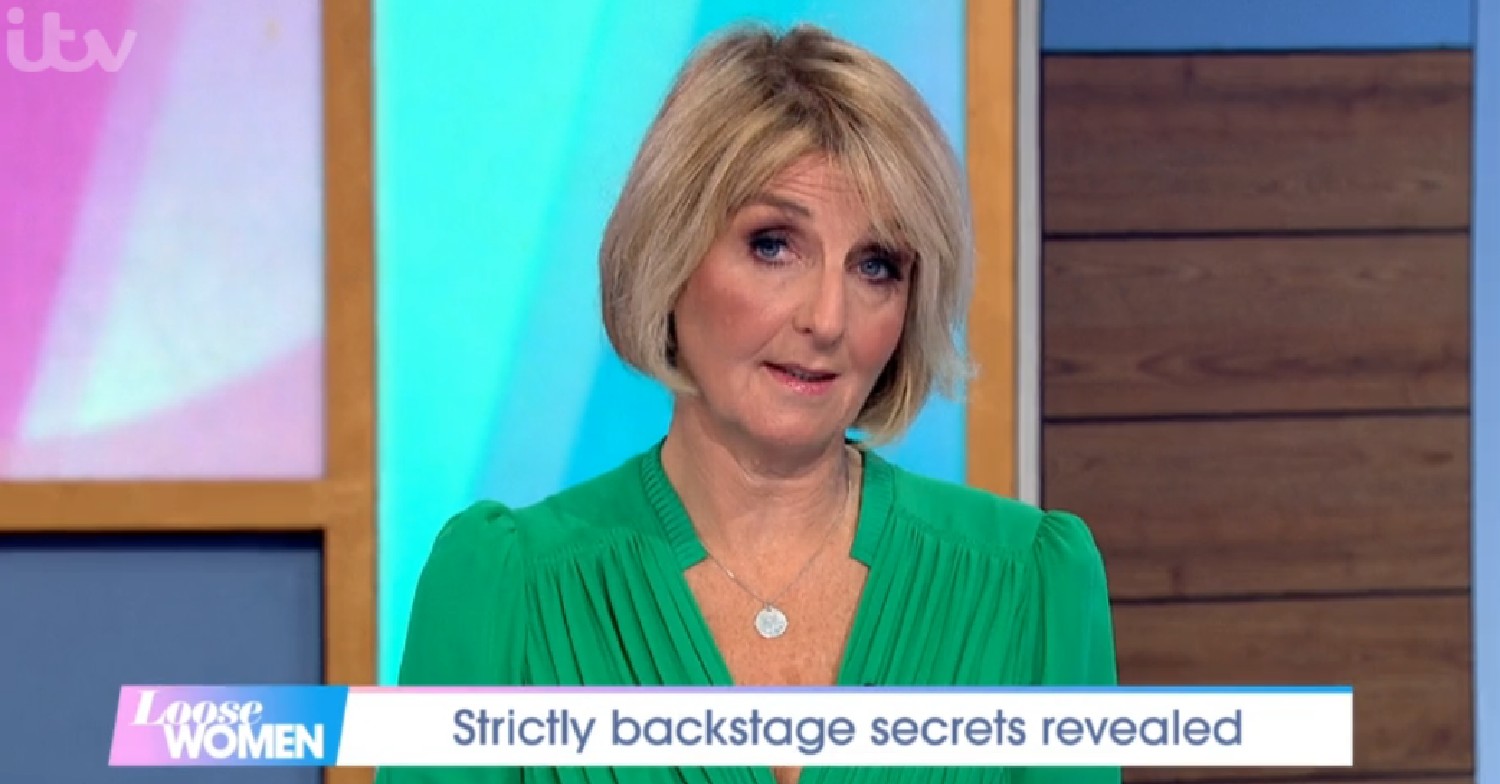 Kaye Adams looking at the camera on Loose Women