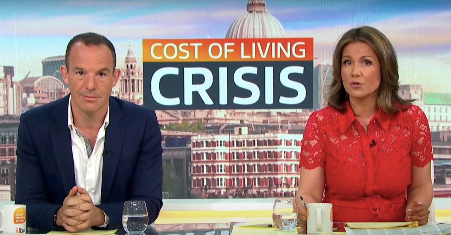 Martin Lewis and Susanna Reid talking on GMB