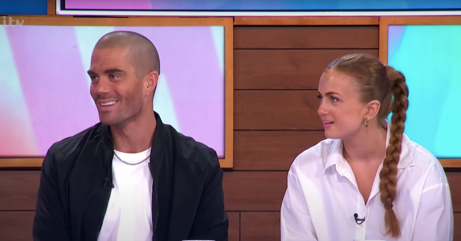 Max George and Maisie Smith smiling on Loose Women