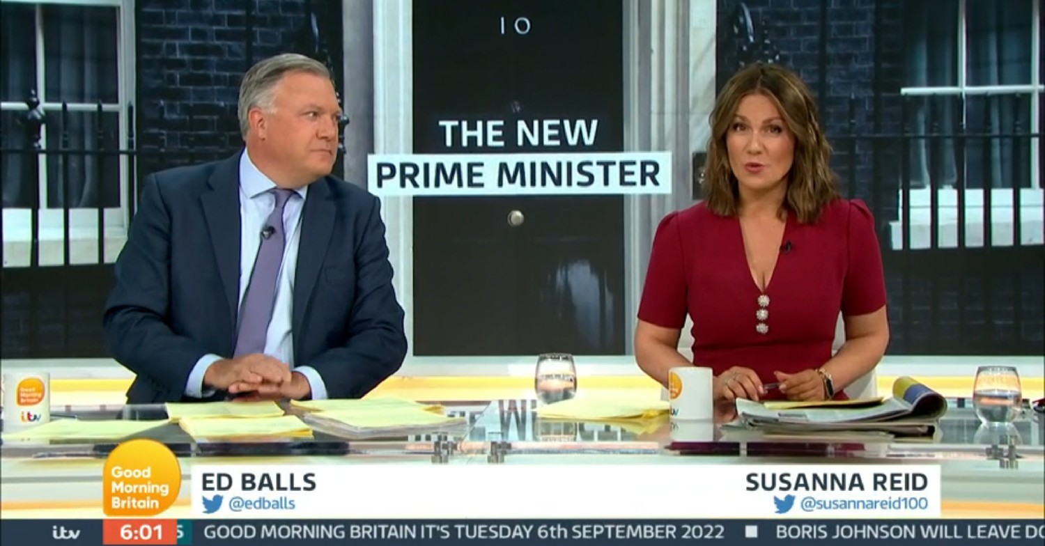 Ed Balls and Susanna Reid on GMB today