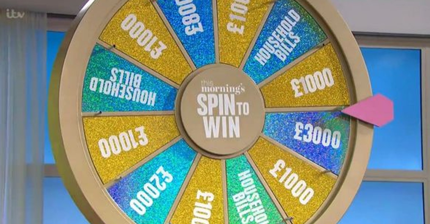 The Spin to Win wheel on This Morning today