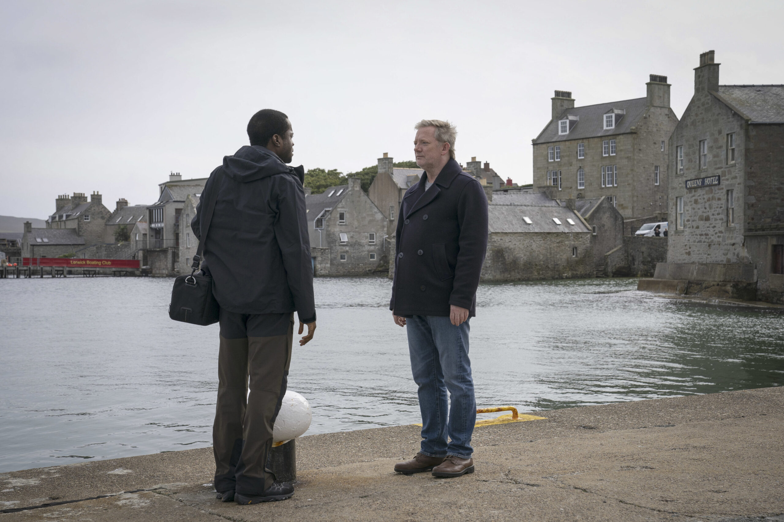 Martin and Jimmy star at each other in Shetland