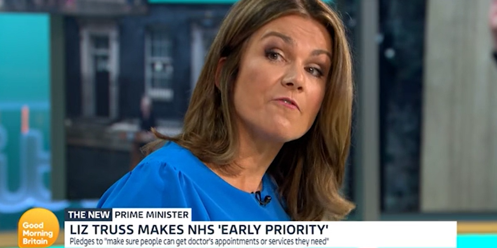 Susanna Reid presenting GMB today