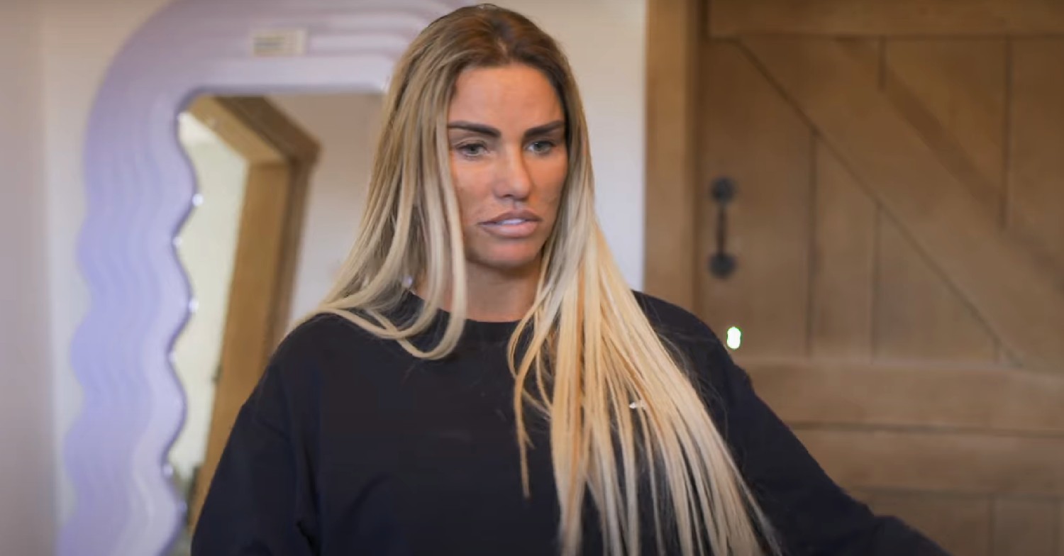 Katie Price looking downcast