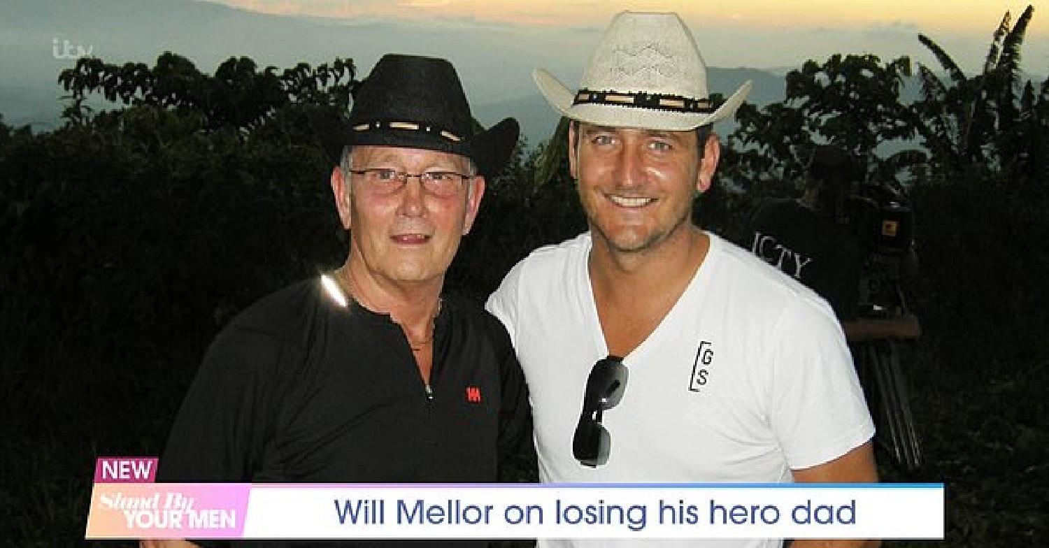 Will Mellor and his dad in cowboy hats on Loose Women