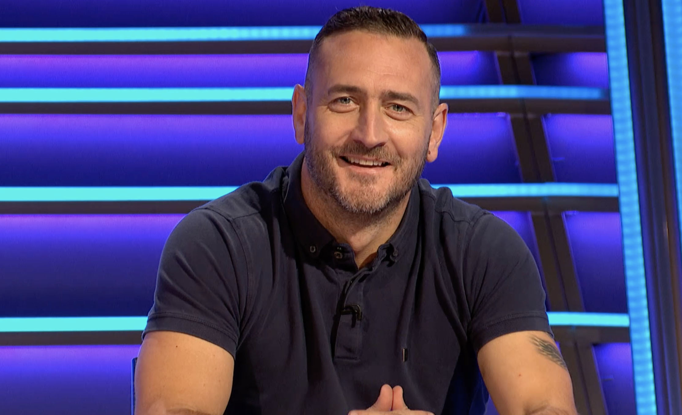 Will Mellor smiles on set of Question of Sport